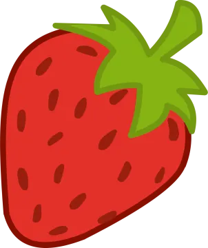 a strawberry on a white background