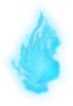 a blue water drop on a white background