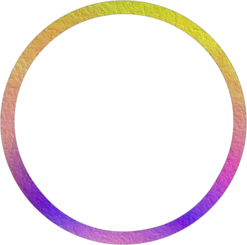 a rainbow colored circle with a white background