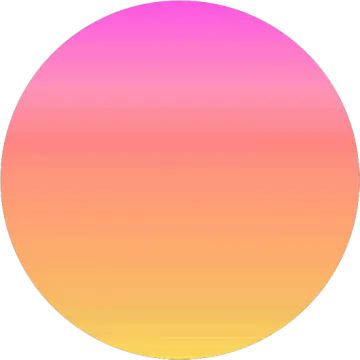 an orange and pink gradient circle