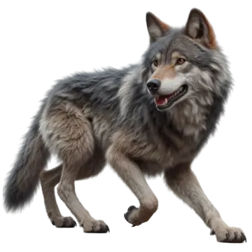 an image of a gray wolf