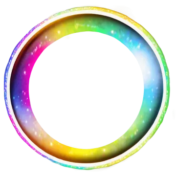 a rainbow colored circle with stars in the middle