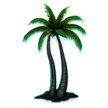 a drawing of a palm tree