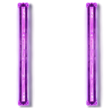 a pair of purple crystals on white background