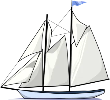 a sail with white sails