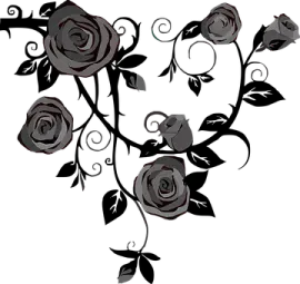 a black and white rose tattoo design