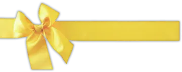 a yellow ribbon on a white background
