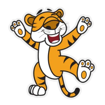 a cartoon tiger running