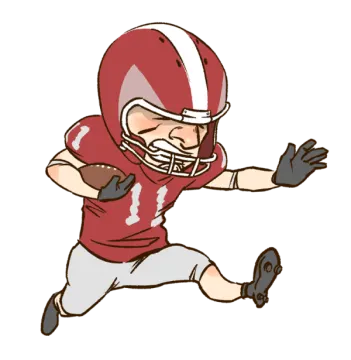 a football player running with the ball