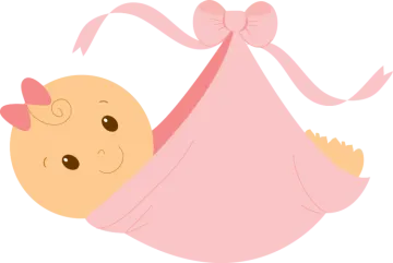 a baby in a pink dress with a bow
