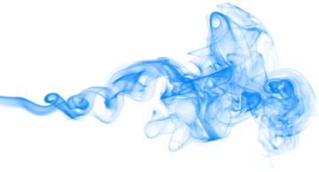 blue smoke on a white background