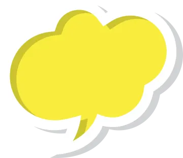a yellow speech bubble