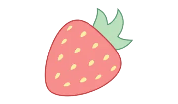 a strawberry on a white background