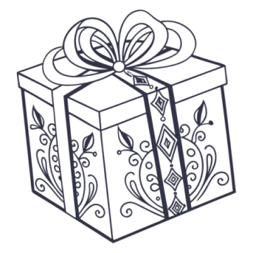 a gift box with a ribbon and bow