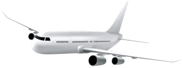 a white airplane flying in the air