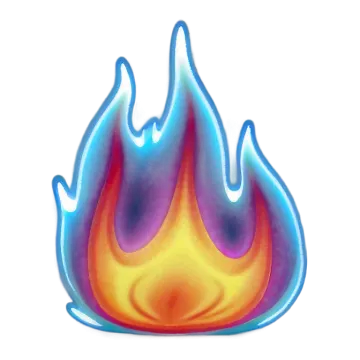 a drawing of a fire