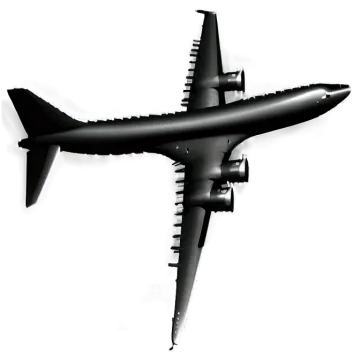 an airplane flying in the air on a white background
