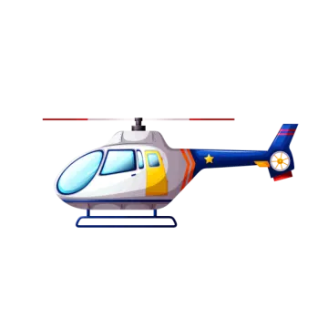 a helicopter on a white background