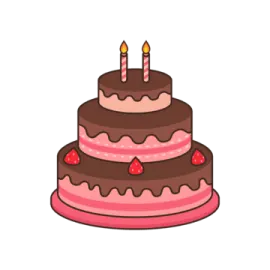 a cake with candles on top of it