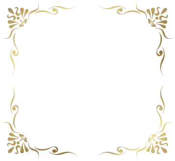 a gold frame with swirls and leaves