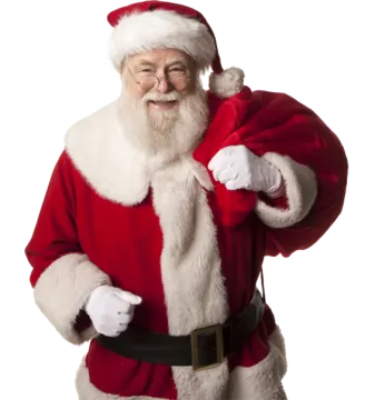 a man dressed as santa claus