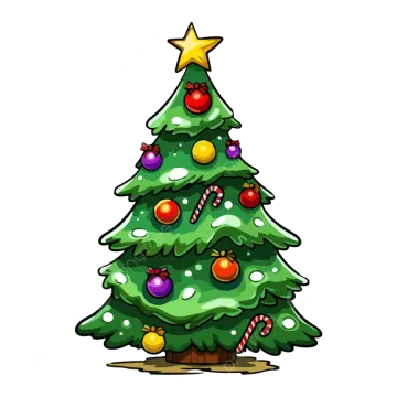 a christmas tree with decorations on it