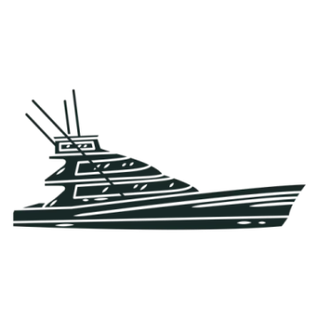 a black and white image of a boat