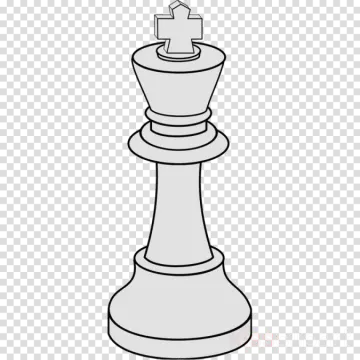 a black and white chess piece on transparent background