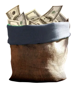 a bag full of money