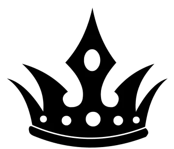 a black crown on a white background
