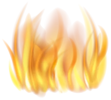 a fire flame on a white background