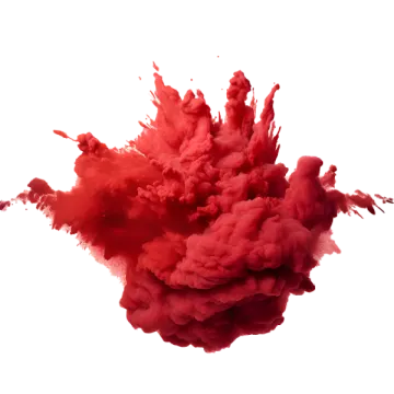 red ink on a white background