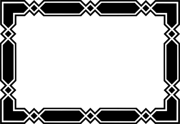 a black and white square frame