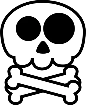 a skull and crossbone icon