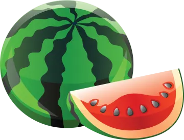 a watermelon and slice