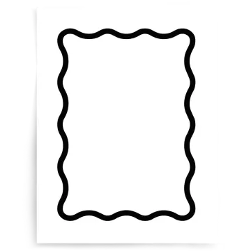 a black and white square frame on a white background