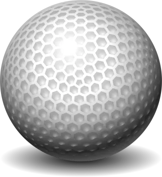 a golf ball on a white background