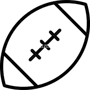 a black and white football ball icon