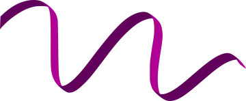 a purple and white logo with the letter m on it