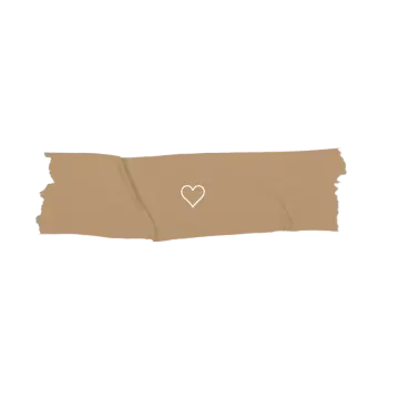 a piece of brown paper with a heart drawn on it