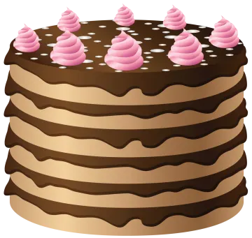 a chocolate cake with pink frosting on top