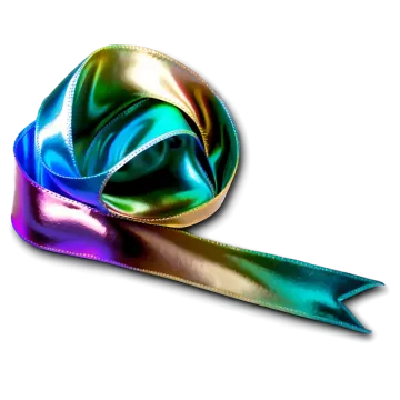 a colorful ribbon on a white background