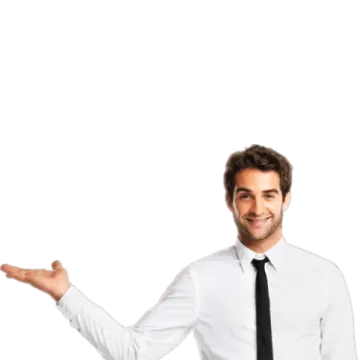 a man in a white shirt and black tie