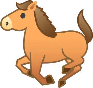 a cartoon horse running