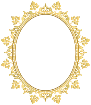a gold frame with leaves and scrolls