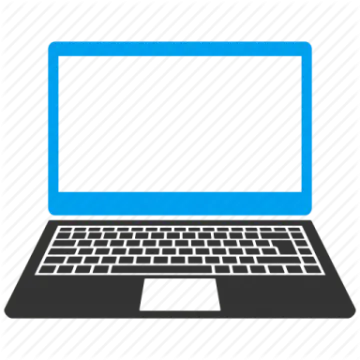 a laptop with a blank screen icon