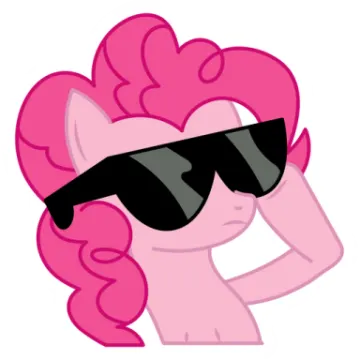 a pinkie with sunglasses on