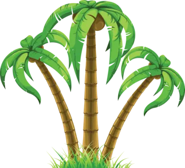 three palm trees clipart