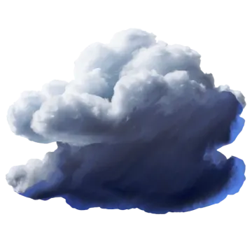 a drawing of a cloud in the sky