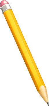a yellow pencil with a pink tip